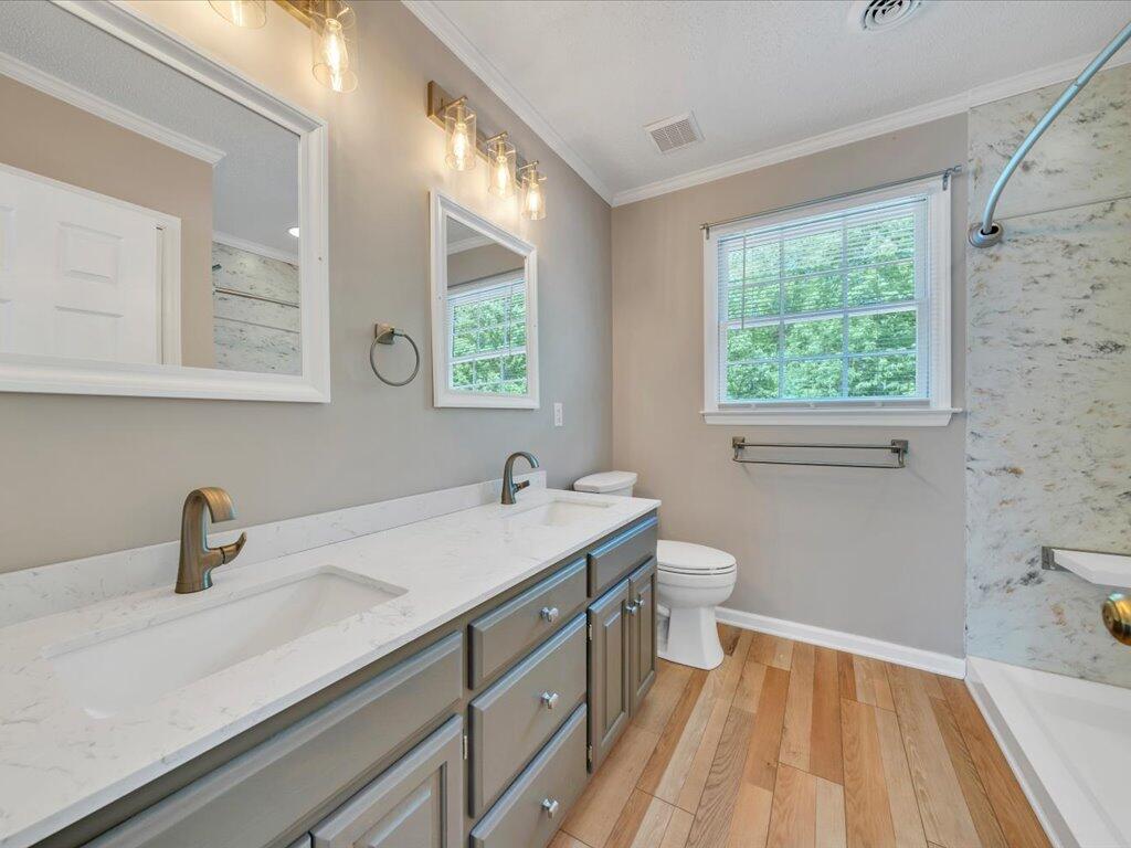 520 Scenic Drive Stuart, VA 24171 - Photo 44 of 83 a bathroom with a sink a toilet and a window