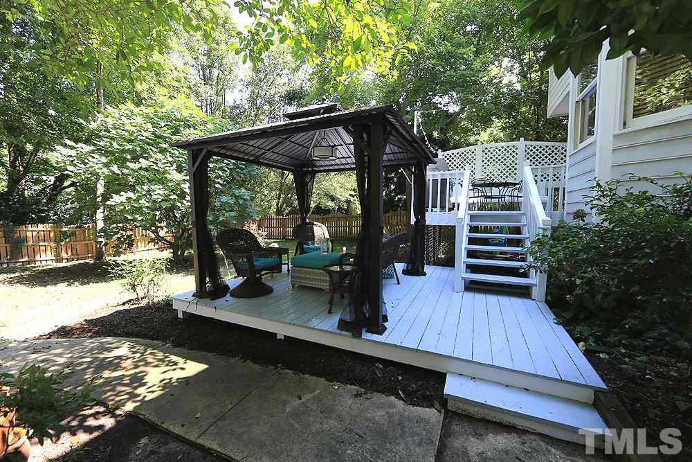 4120 Mardella Drive Raleigh, NC 27613 - Photo 16 of 20 Lower deck area with gazebo!