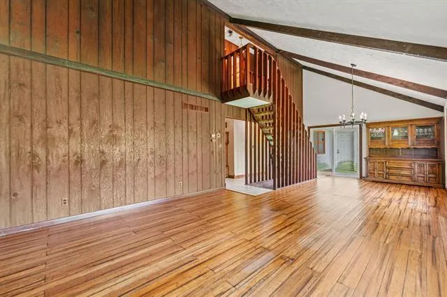 a view of a house with wooden floor