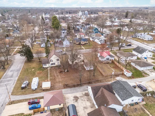 a aerial view of a house