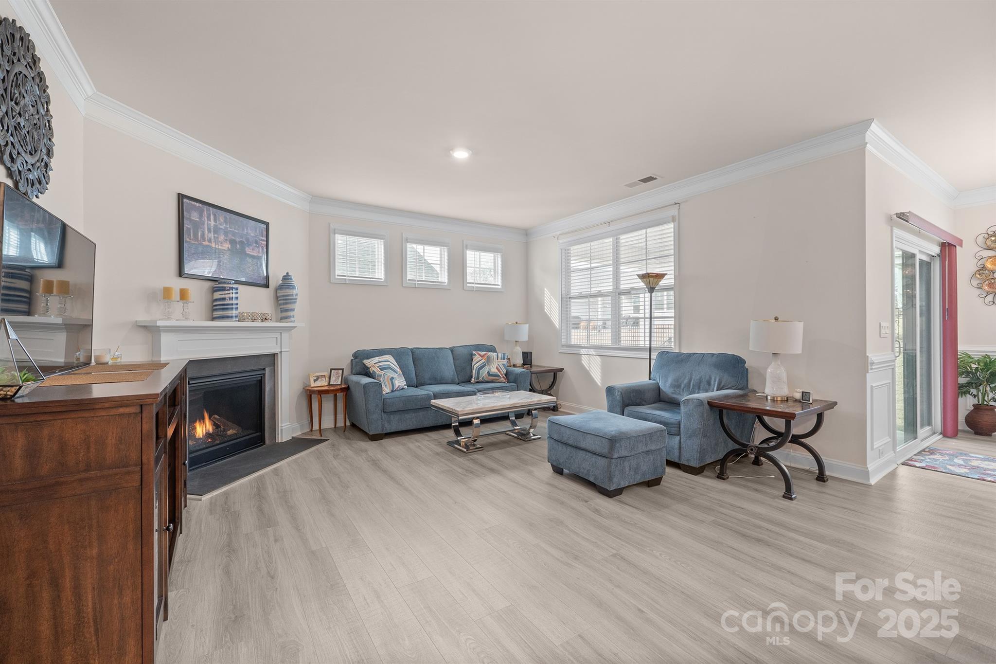 106 South Shayna Road Troutman, NC 28166 - Photo 12 of 41 a living room with furniture and a fireplace