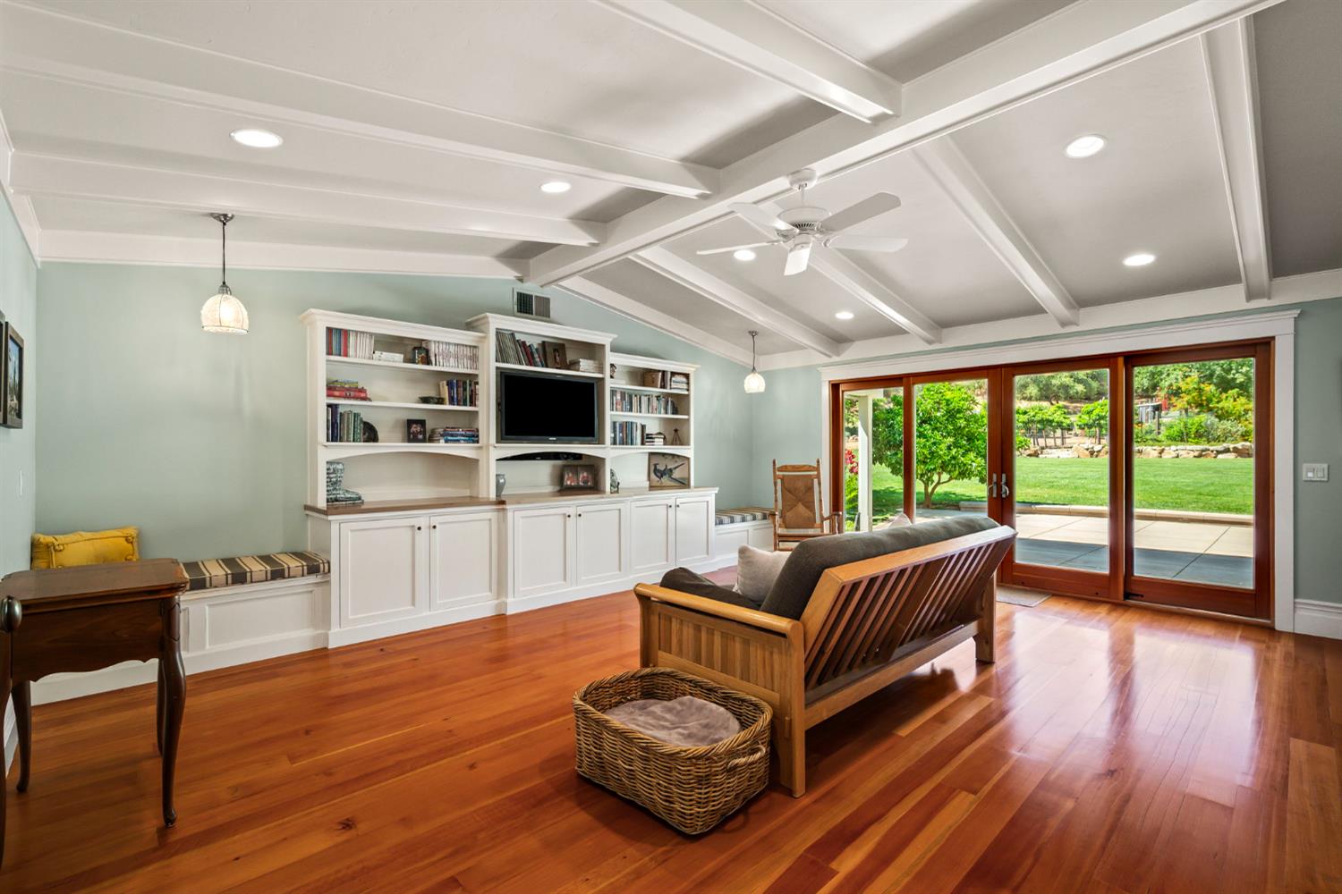 7407 Allen Lane Penryn, CA 95663 - Photo 38 of 83 a living room with furniture flat screen tv and floor to ceiling window