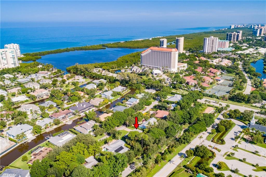 a view of a city with an ocean