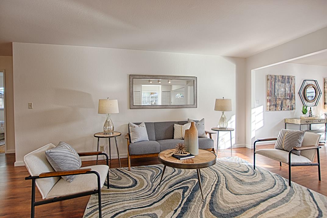 1663 Spring Street Mountain View, CA 94043 - Photo 6 of 31 a living room with furniture and a wooden floor