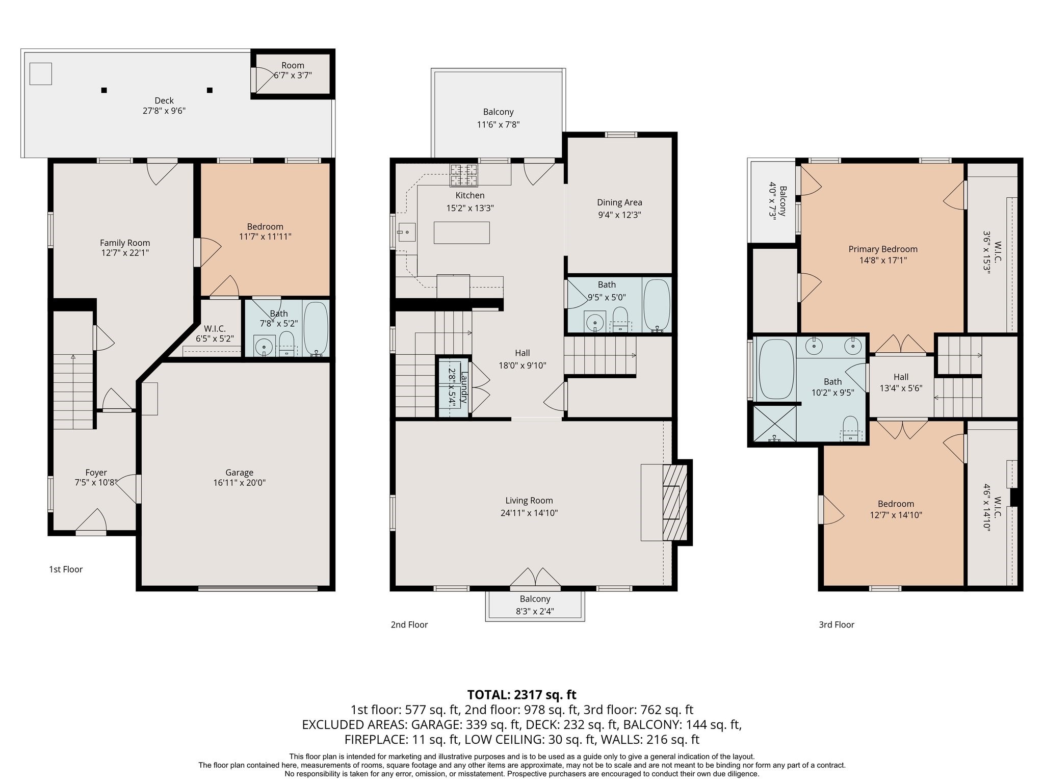 4011 Garrott Street Houston, TX 77006 - Photo 19 of 19 view of a white kitchen with white cabinets and refrigerator