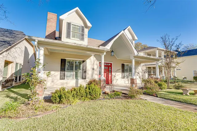 front view of a house with a outdoor space