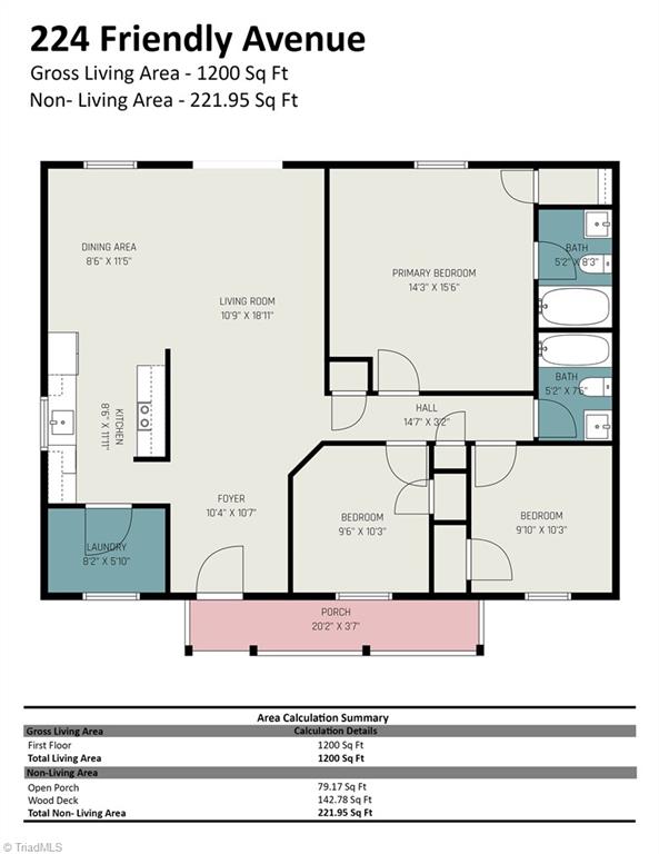 224 Friendly Avenue High Point, NC 27260 - Photo 19 of 19 Floorplan