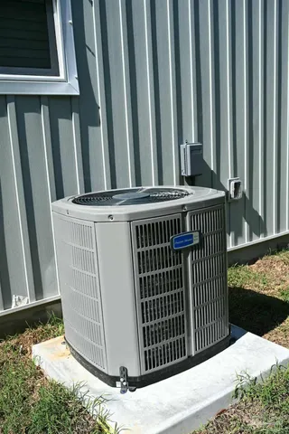 a view of a balcony with door