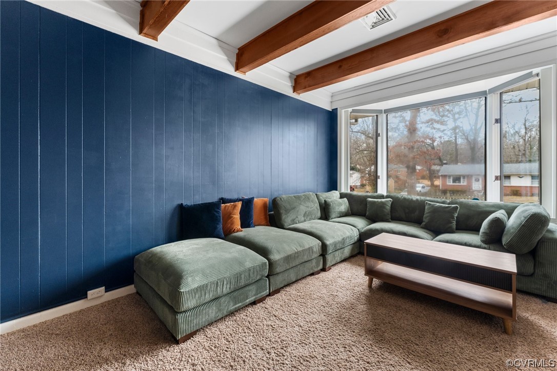 1221 Woodcroft Road Richmond, VA 23235 - Photo 9 of 42 a living room with furniture and a large window