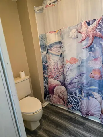 a bathroom with a toilet and a sink