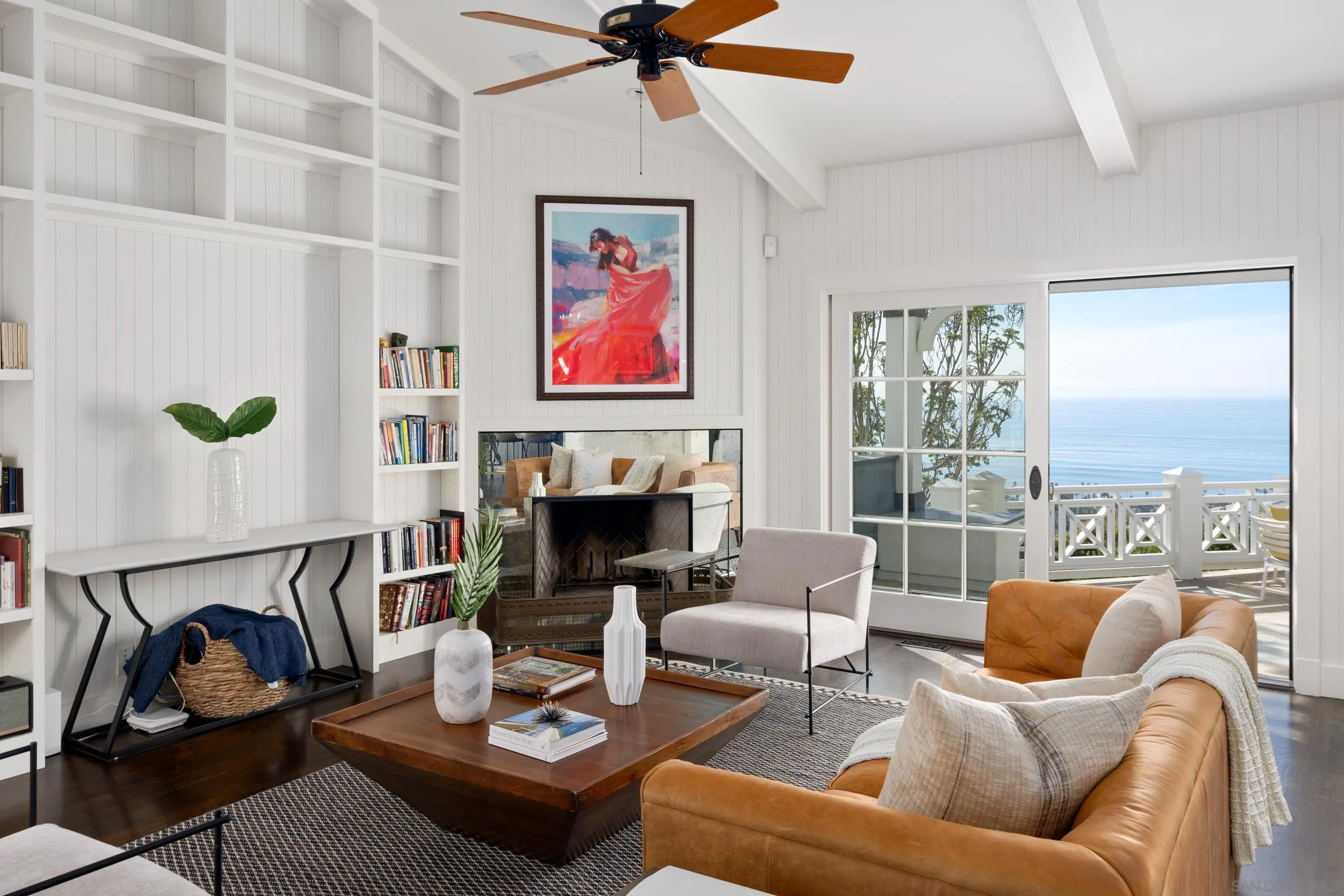 935 Havenhurst Drive La Jolla, CA 92037 - Photo 14 of 21 a living room with furniture and a fireplace