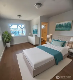 a bathroom with a granite countertop sink toilet a mirror and shower