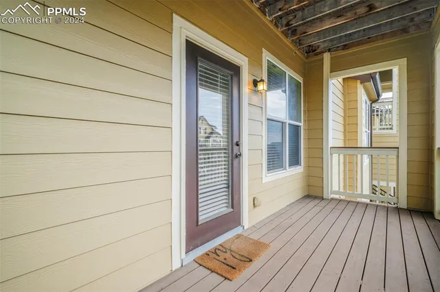 a view of front door of house