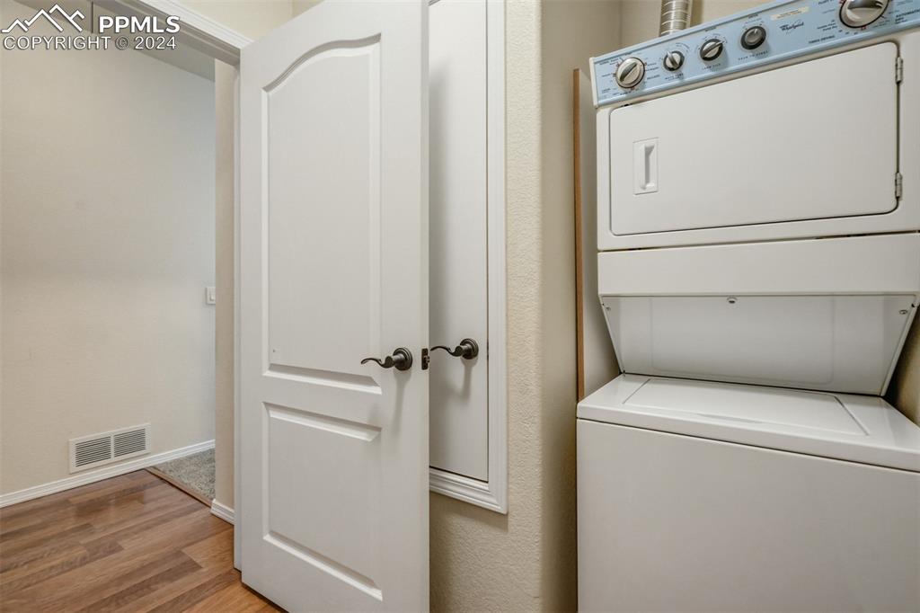 5353 Palomino Ranch Point, Unit 202 Colorado Springs, CO 80922 - Photo 34 of 34 a utility room with dryer and washer