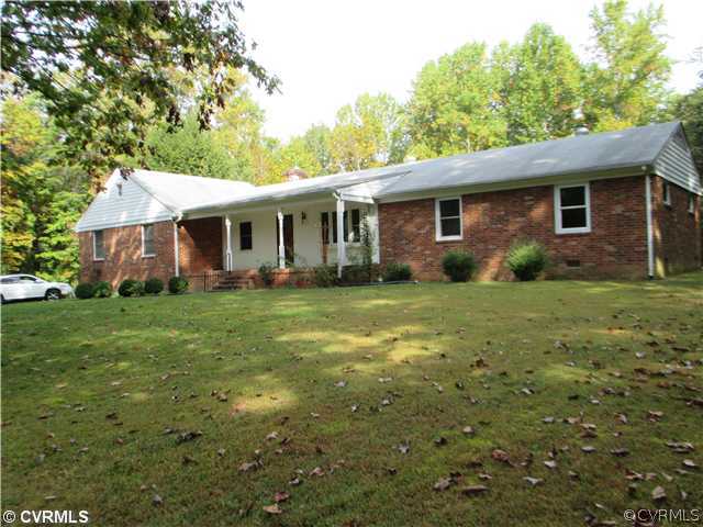 3148 Davis Mill Road Goochland, VA 23063 - Photo 2 of 14 Exterior Front - Brick home with beautiful lawn