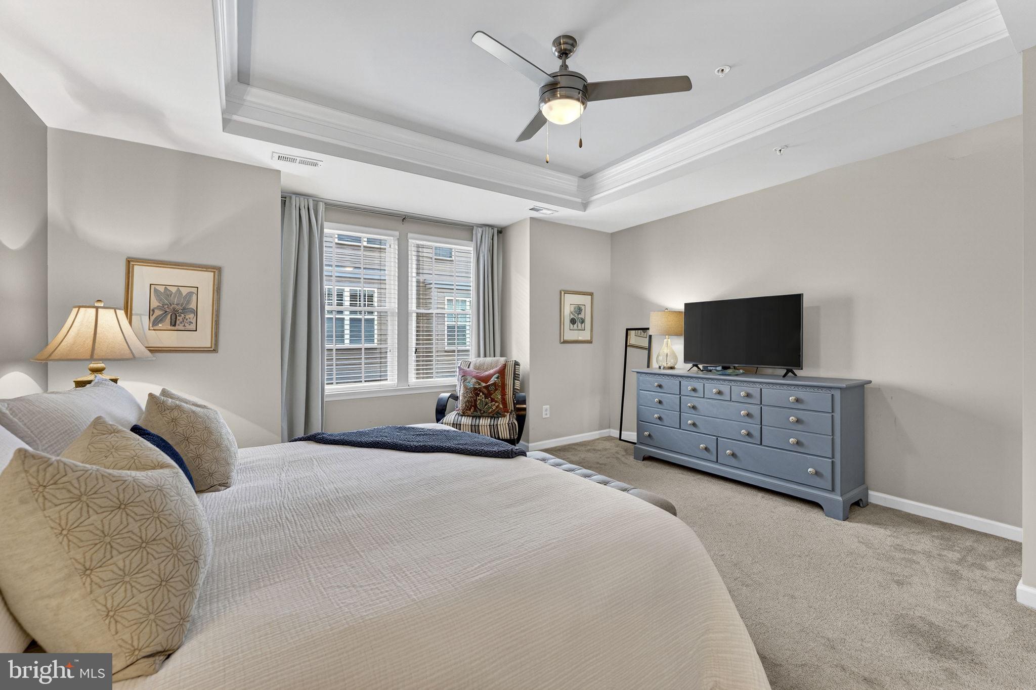 459 Haupt Square Southeast Leesburg, VA 20175 - Photo 34 of 80 a bedroom with a bed a flat screen tv and a couch