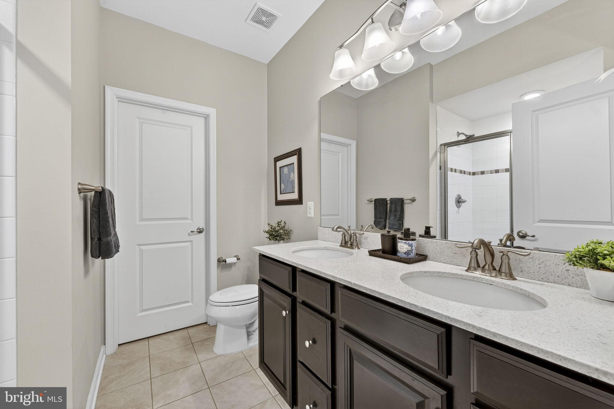 459 Haupt Square Southeast Leesburg, VA 20175 - Photo 36 of 80 a bathroom with a double vanity sink mirror and toilet