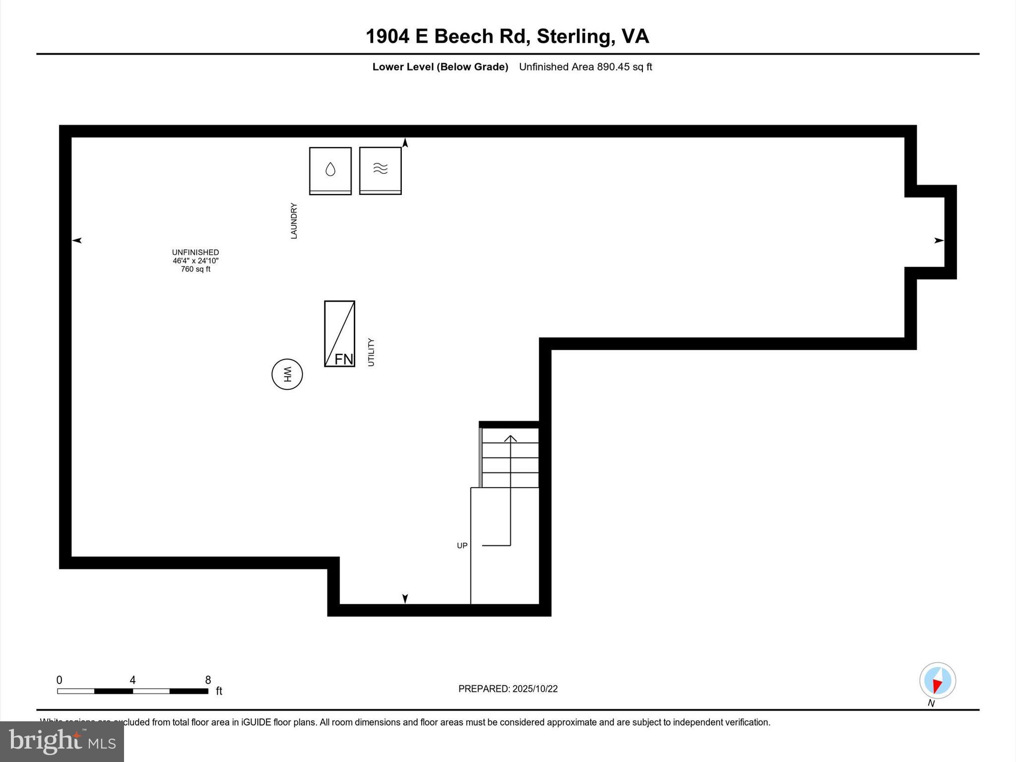 1904 East Beech Road Sterling, VA 20164 - Photo 52 of 52 Professional Floorplan | Lower Level