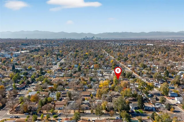 a view of city and mountain