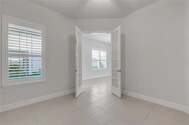 an empty room with a window