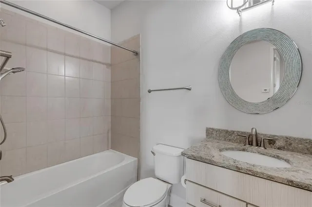 a view of a city from a porch