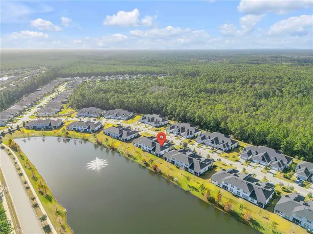 a view of a lake with a mountain