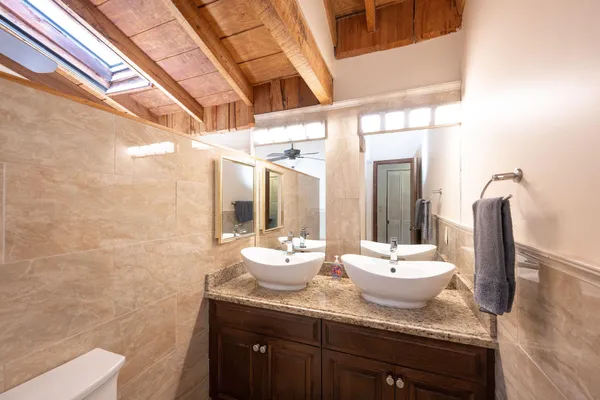 a view of a backyard of a house