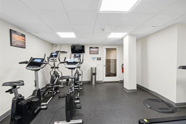 7100 Boulevard East, Unit 9R Guttenberg, NJ 07093 - Photo 17 of 19 a view of a room with gym equipment
