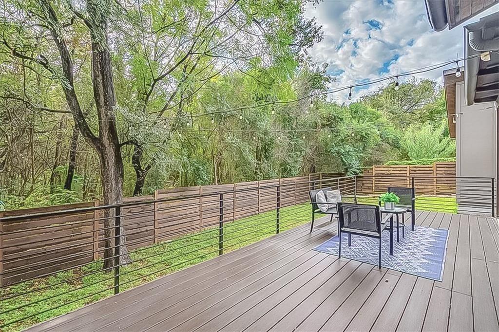 3913 Valley View Road, Unit B Austin, TX 78704 - Photo 21 of 24 a view of a deck with furniture and a backyard