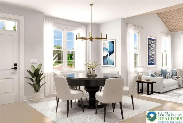 a view of a livingroom with furniture and window