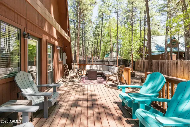 a view of outdoor space yard deck patio and outdoor seating