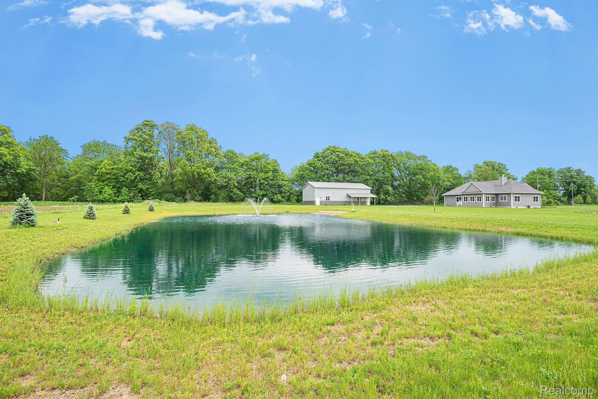 4008 Pratt Road Metamora, MI 48455 - Photo 28 of 29 Pond view with fountain