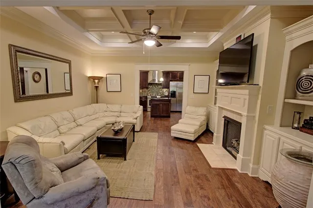 wooden floor and closet in a room
