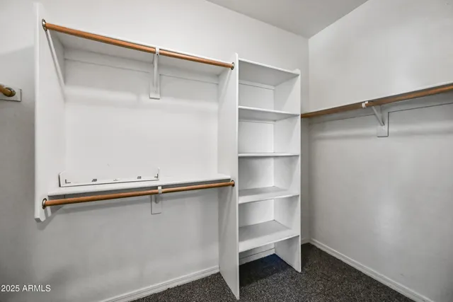 a close view of closet