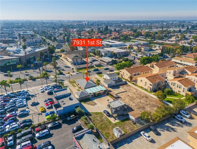 an aerial view of a city
