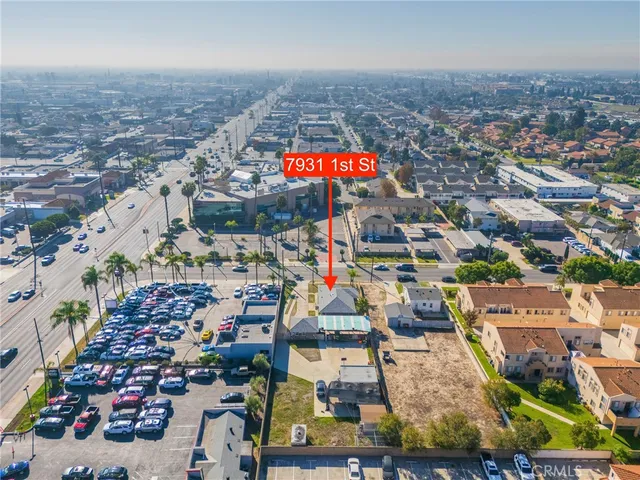 an aerial view of multiple house