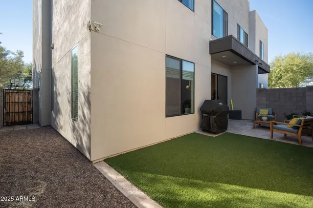 a view of outdoor space deck and kitchen