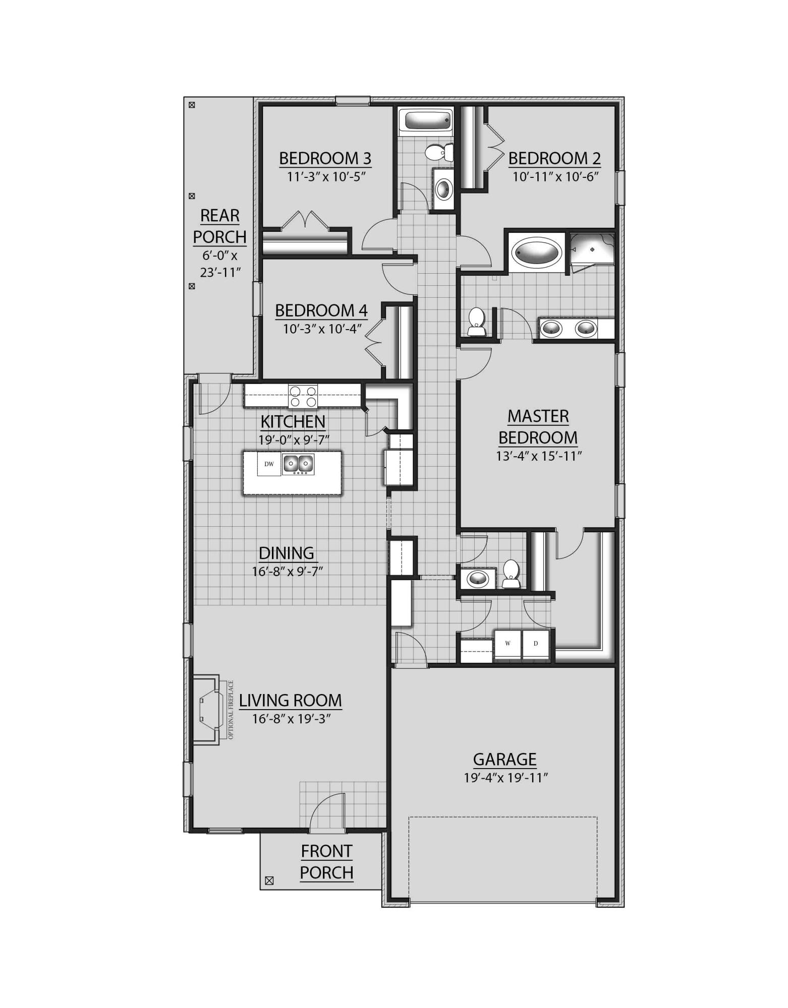 45 Hydrangea Boulevard Freeport, FL 32439 - Photo 3 of 3 Thomas A-G III Floor Plan