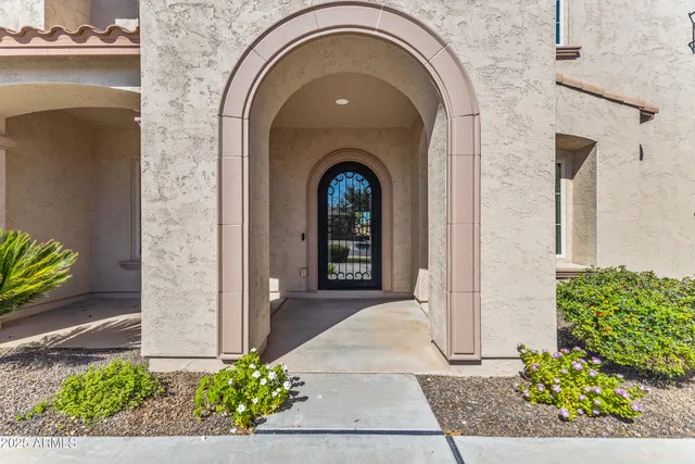 a front view of a house with an outdoor space