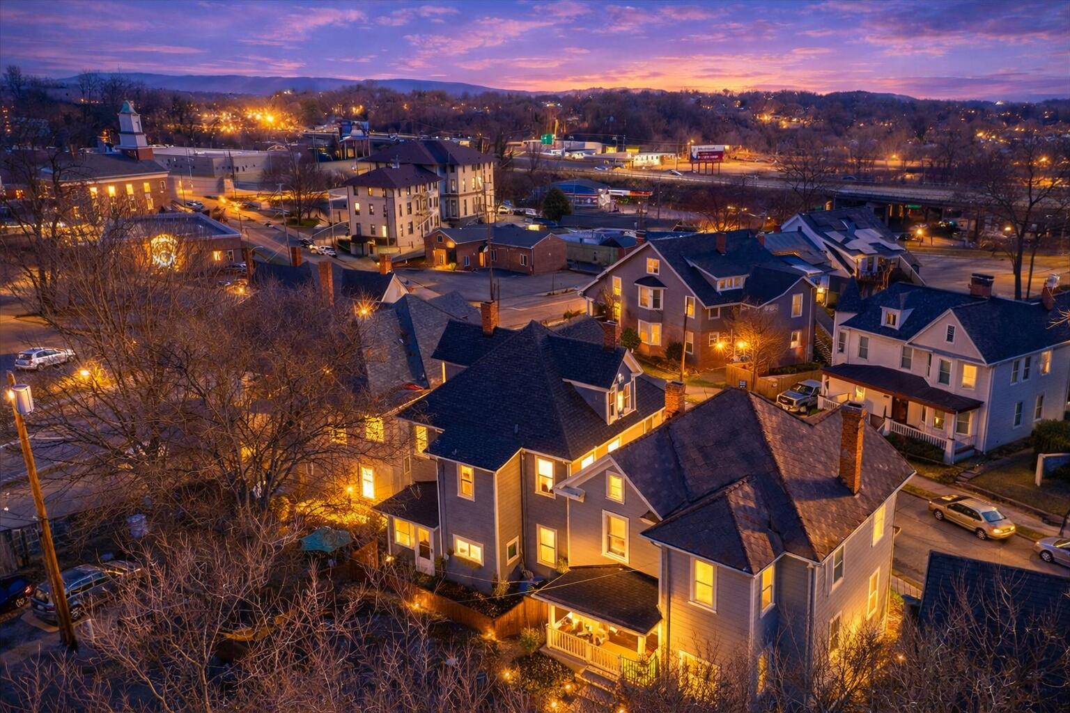 1307 Maple Avenue Southwest Roanoke, VA 24016 - Photo 3 of 53 an aerial view of residential houses with outdoor space and trees