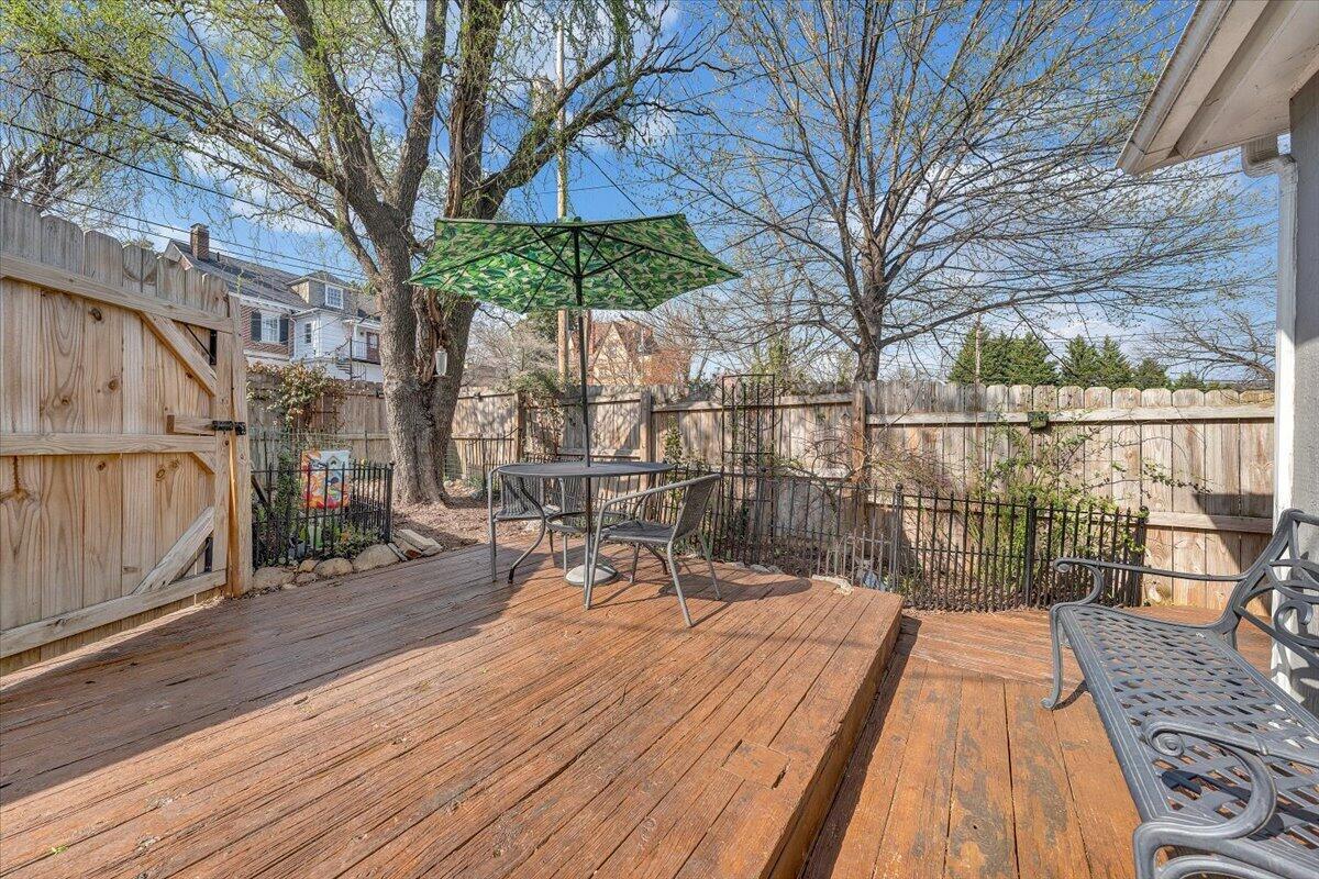 1307 Maple Avenue Southwest Roanoke, VA 24016 - Photo 6 of 53 a view of a balcony with wooden floor and outdoor seating