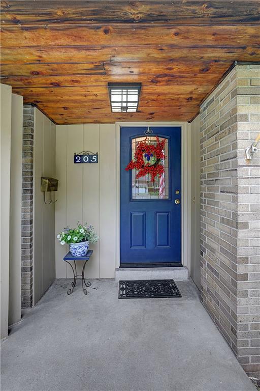 205 Quaker Road Sewickley, PA 15143 - Photo 2 of 18 Front door with beautiful cedar ceiling