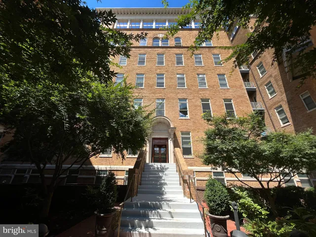 a front view of a building