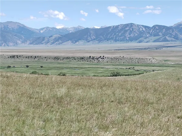 a view of a large mountains with lots of green space