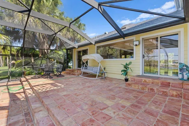 a view of a trees in a park