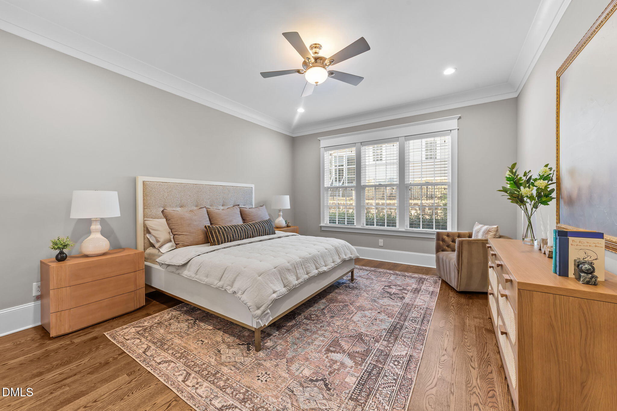 2600 Oxford Road Raleigh, NC 27608 - Photo 22 of 42 a bedroom with a large bed and a large window
