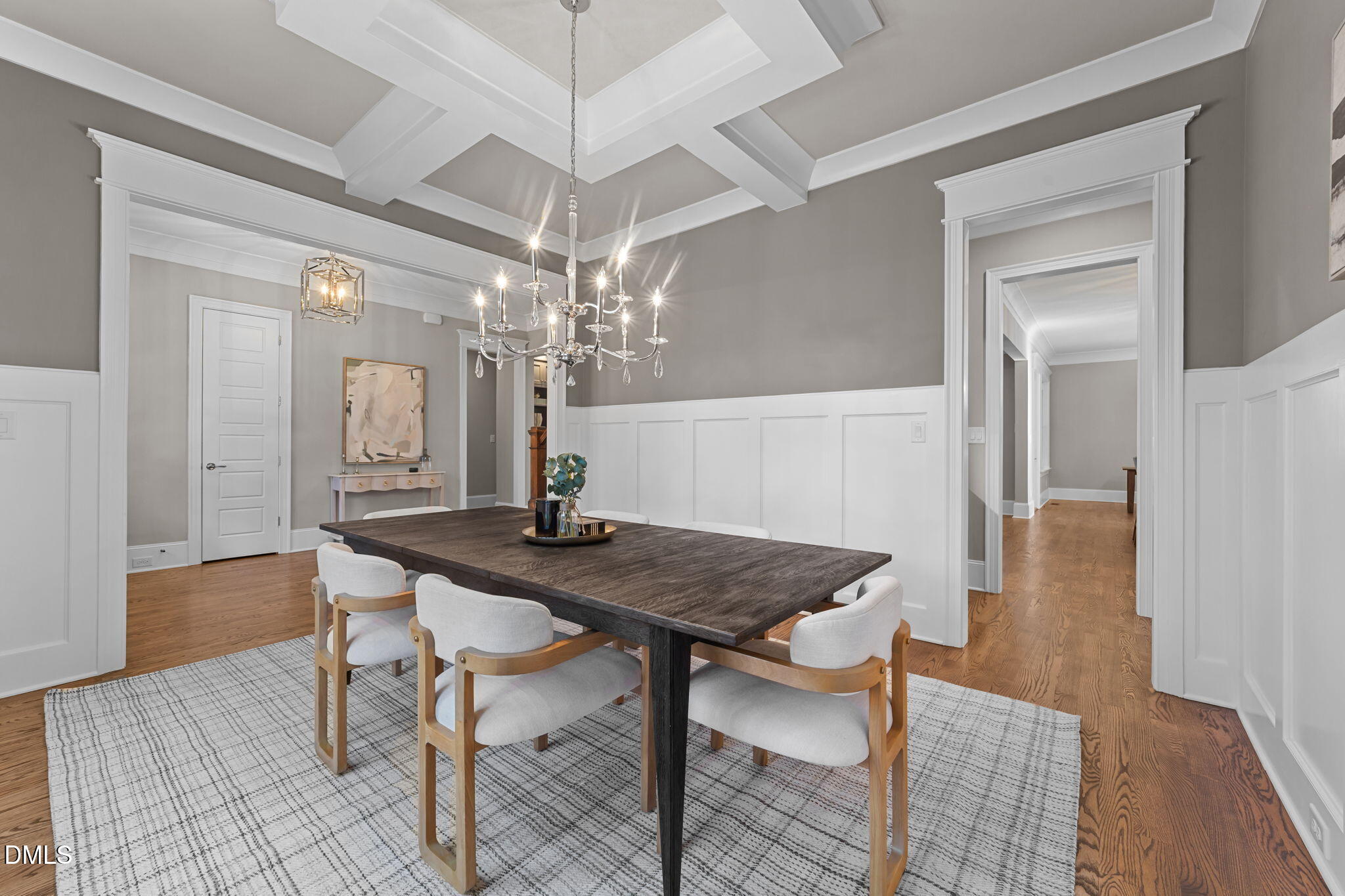 2600 Oxford Road Raleigh, NC 27608 - Photo 7 of 42 a view of a dining room with furniture and chandelier