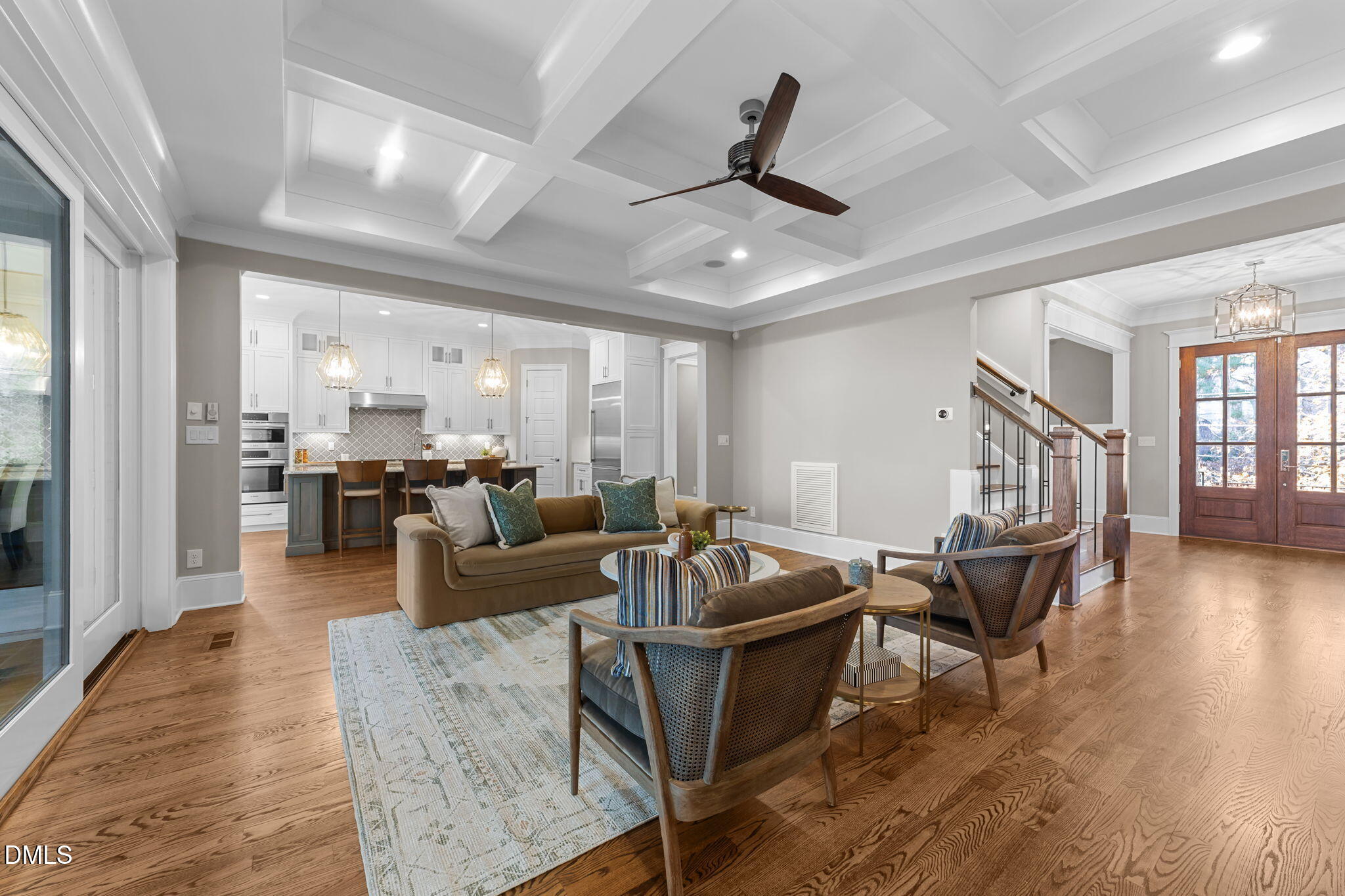 2600 Oxford Road Raleigh, NC 27608 - Photo 10 of 42 a living room with furniture and a wooden floor