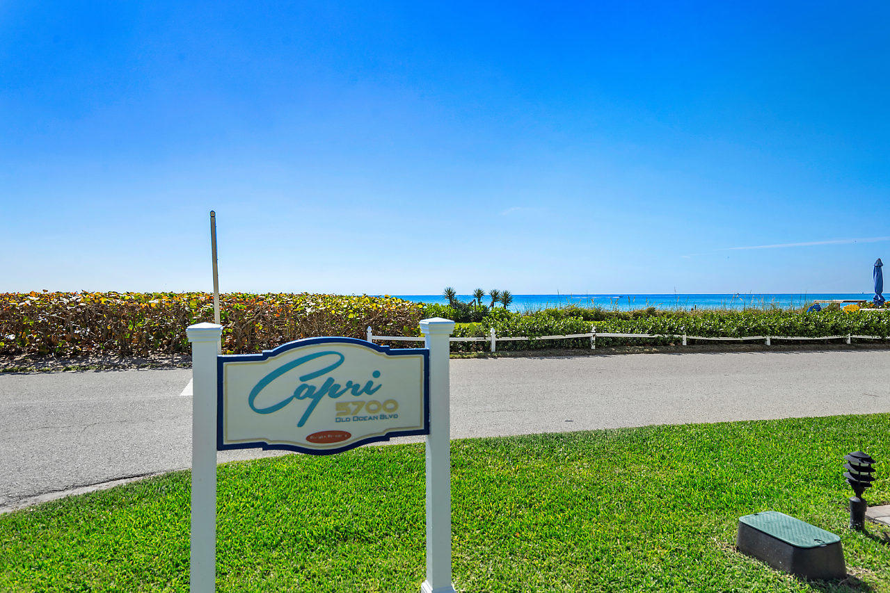 5700 Old Ocean Boulevard, Unit V Ocean Ridge, FL 33435 - Photo 4 of 24 a view of a terrace with a garden