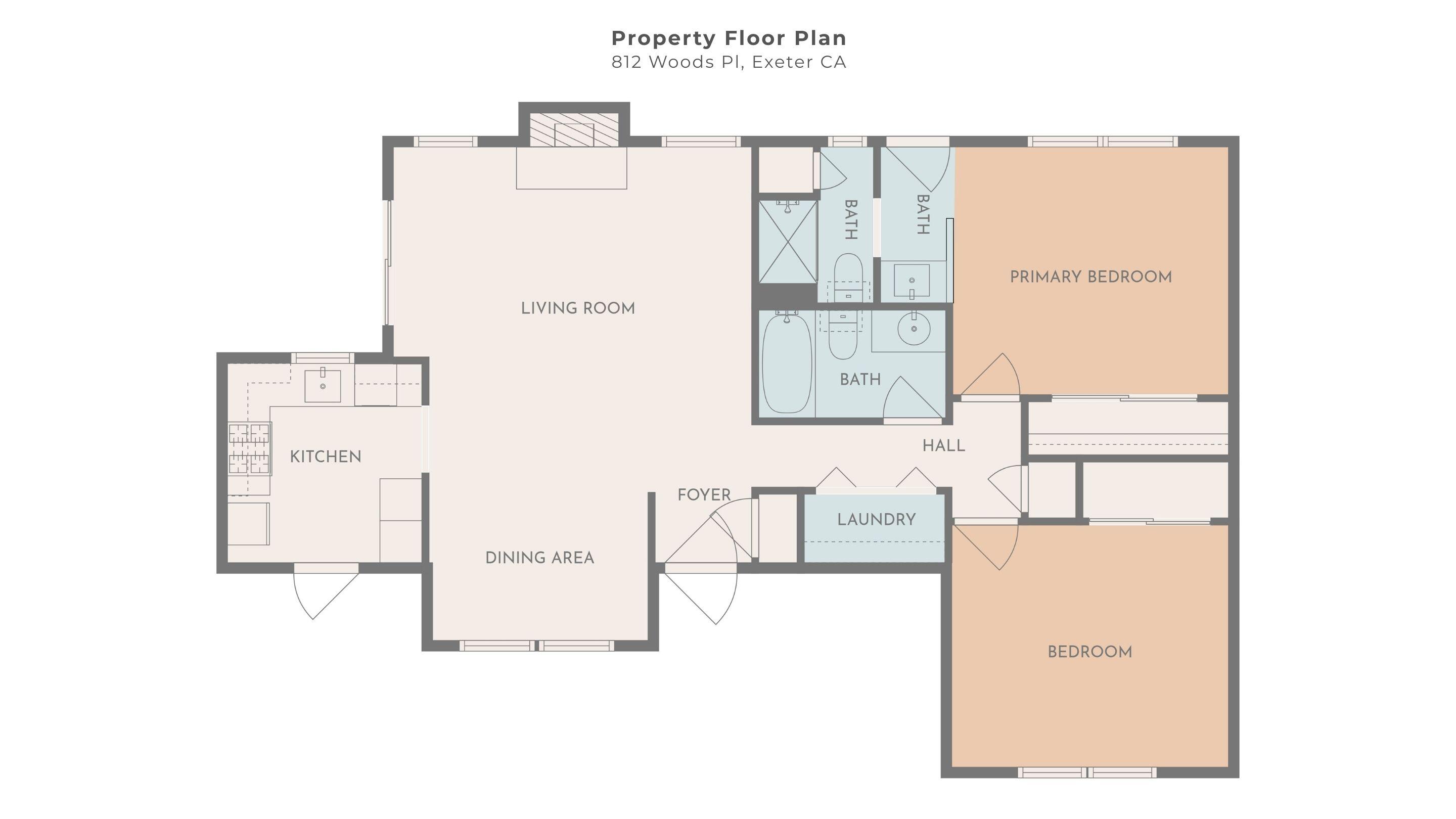 812 Woods Place Exeter, CA 93221 - Photo 47 of 47 43 Floor Plan